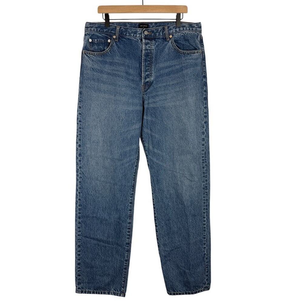 Front Office Fnt002 Otou-San Jeans Mens Two Year Wash Button Fly 36 Stonewash